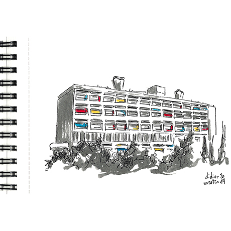 Marseille, carnet croquis, dessin Marseille, Didier Martin, Lausanne